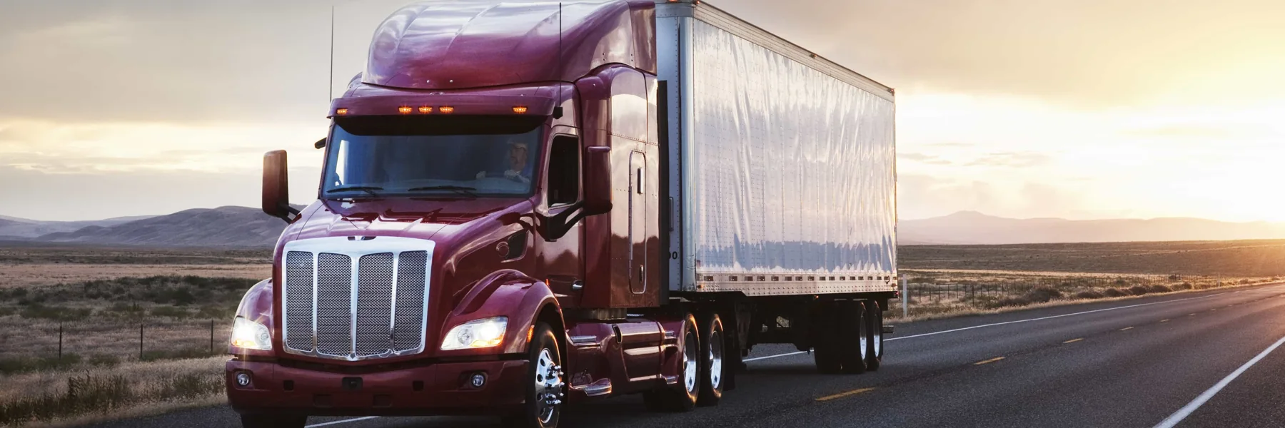 Commercial truck on the highway